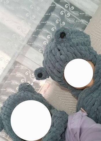 Gri Atkılı Bere balaklava - Görsel 5