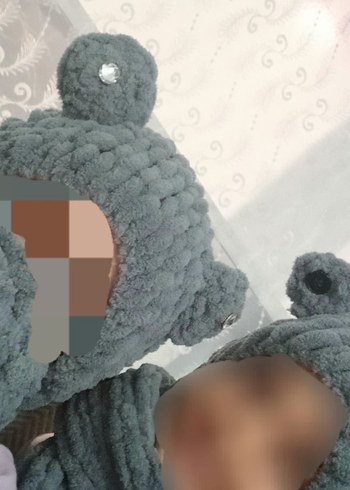 Gri Atkılı Bere balaklava - Görsel 3