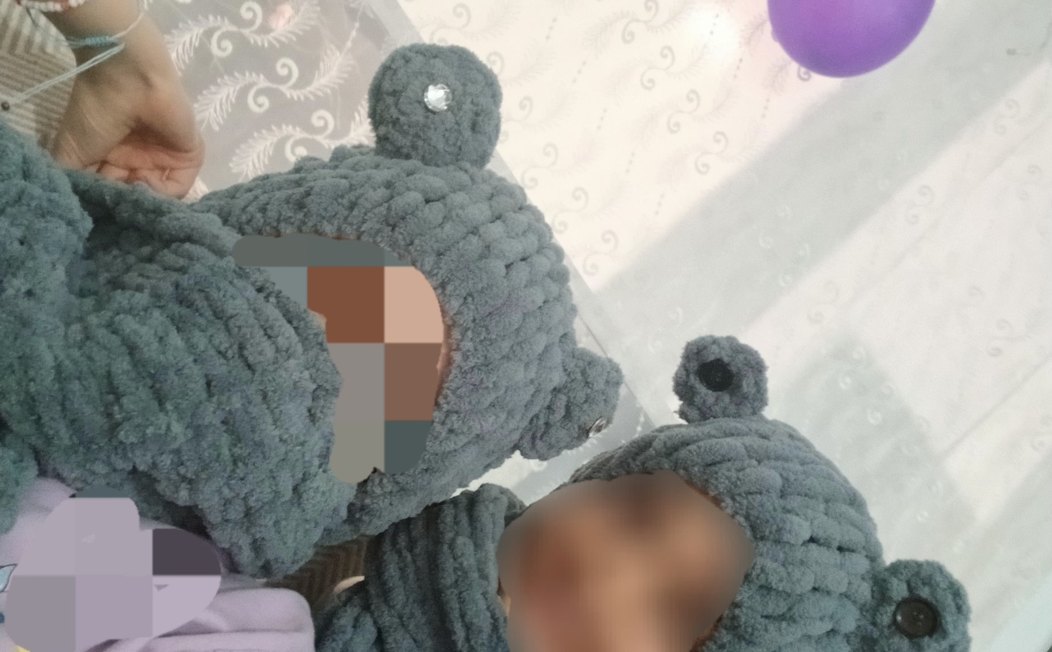 Gri Atkılı Bere balaklava - Görsel 3