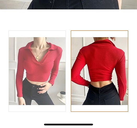 Zara Kırmızı Fitilli Kazak