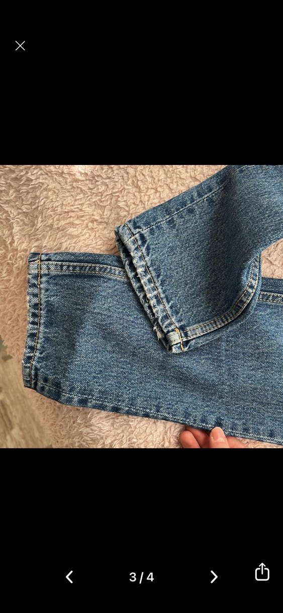 Kadın Mavi Denim Midi Boy Kemerli Jean - Görsel 3