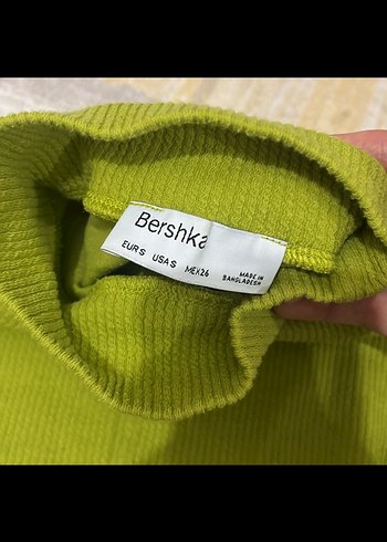 Yeşil Boğazlı Triko Kadın Kazak - Görsel 2