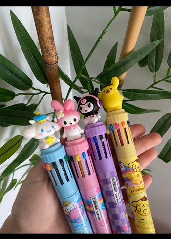 Renkli 7li Kawaii Coklu Kalem Seti