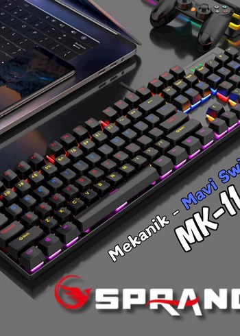 Sprange MK-11 Mekanik Mavi Switch Gaming Klavye - Görsel 2