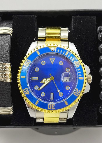 Mavi Kadranlı Modern Klasik Erkek Saati - Görsel 2