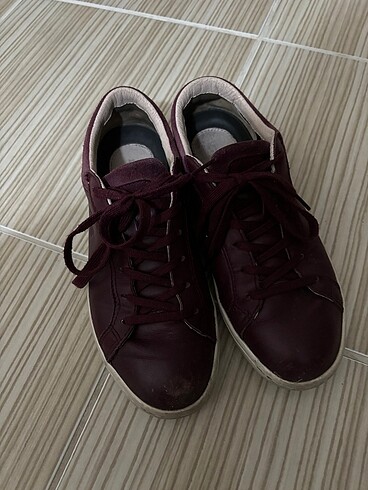 Lacoste bordo ayakkabı