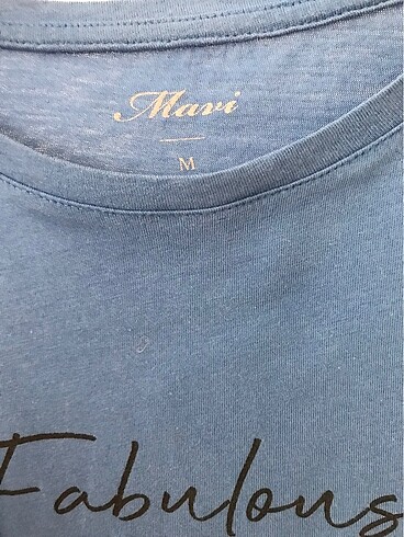m Beden Mavi Kadın T-shirt