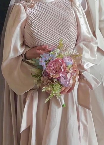 Bej krem abiye - Görsel 3