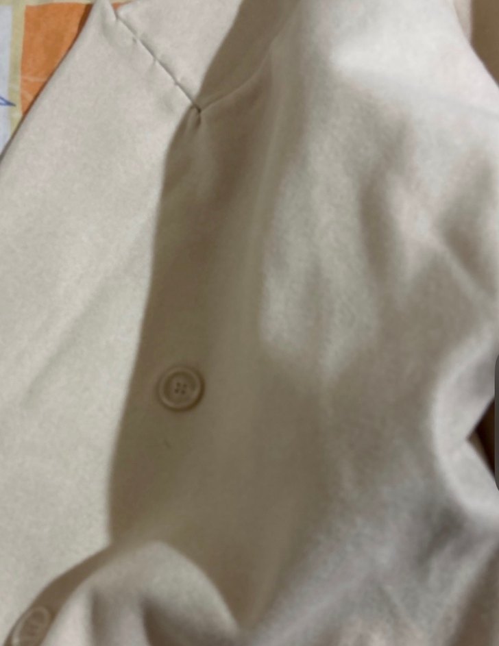 Bej Uzun Düğmeli Kadın Kaban - Görsel 2