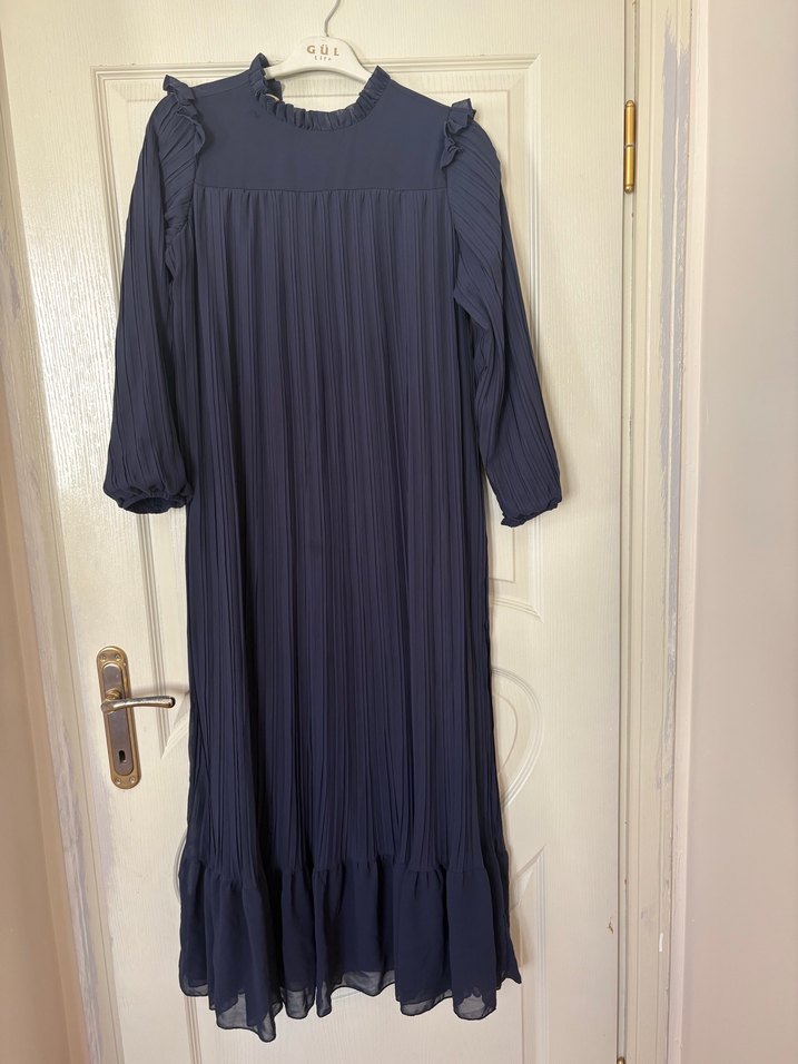 Gri uzun elbise - Görsel 2