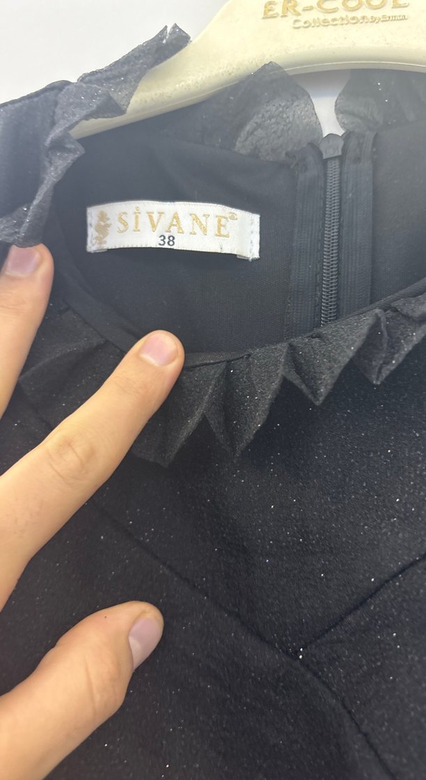 Siyah Uzun Kollu Gotik Elbise - Görsel 2