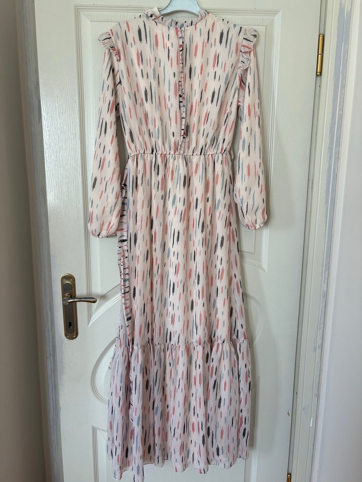 Fermuarlı Desenli elbise - Görsel 2