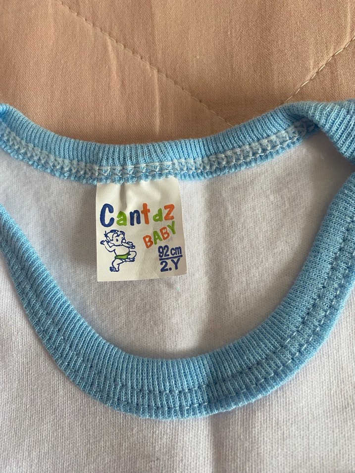 Uzun Kollu, Düğmeli Pamuklu Bebek Body - Görsel 2