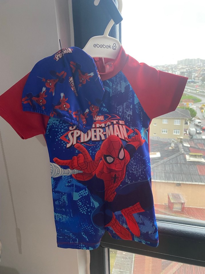 Kısa Kollu Spider-Man Baskılı Erkek Mayo - Görsel 4