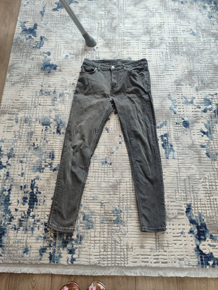 Gri erkek Denim Jean Pantolon - Görsel 3