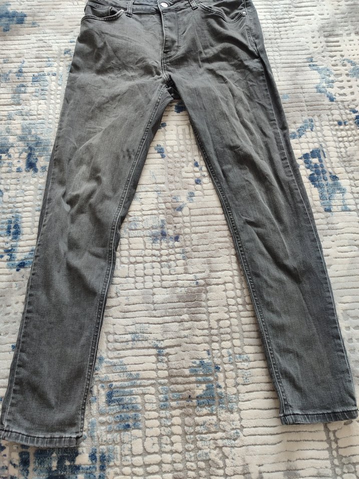 Gri erkek Denim Jean Pantolon - Görsel 2