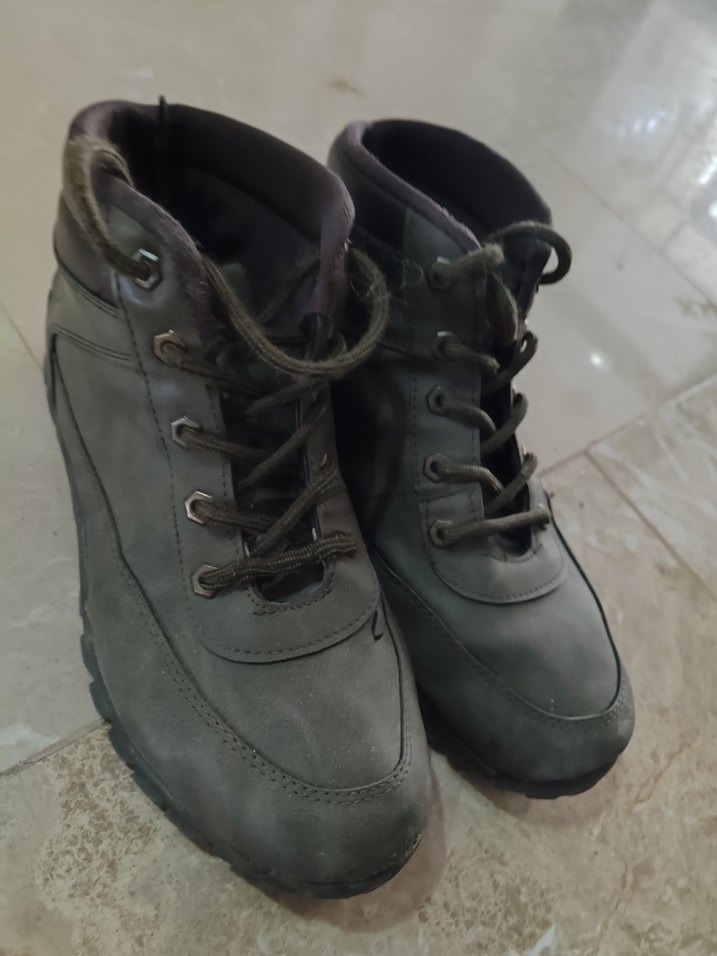 Gri Bağcıklı Erkek Street Style Bot - Görsel 2