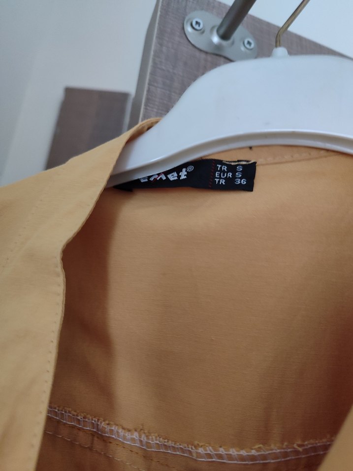 Bej Düğmeli Midi Kadın Trençkot - Görsel 3