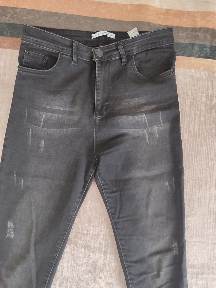 Siyah Kadın Regular Fit Denim Pantolon - Görsel 2