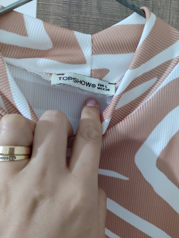 Kahverengi Zebra Desenli Deri Bluz - Görsel 3