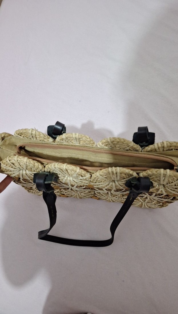 Boncuklu Nakışlı Örgü Kadın Çanta - Görsel 3