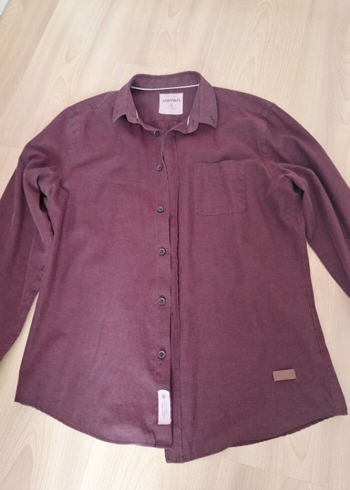 Bordo gömlek  - Görsel 3