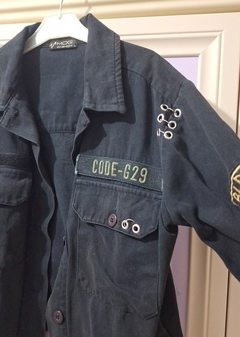 Diğer Düğmeli Siyah Kadın Denim Ceket