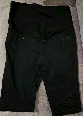 Siyah Kemerli Hamile Kot Pantolon - Görsel 2