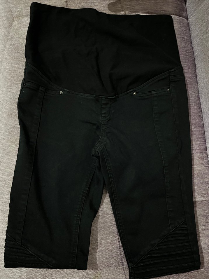 Siyah Kemerli Hamile Kot Pantolon - Görsel 2