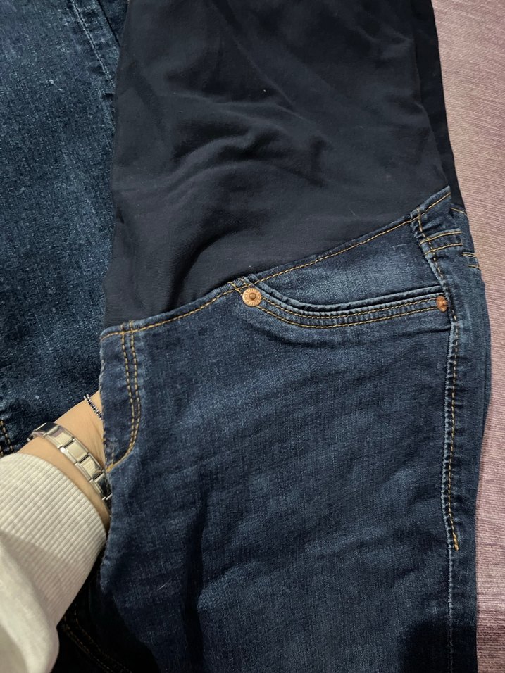 Mavi Hamile Kot Pantolon - Görsel 2