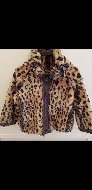 Zara peluş leopar kurk