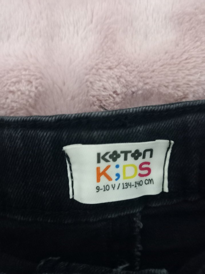 Kız Çocuk Siyah Denim Rock Punk Etek - Görsel 2