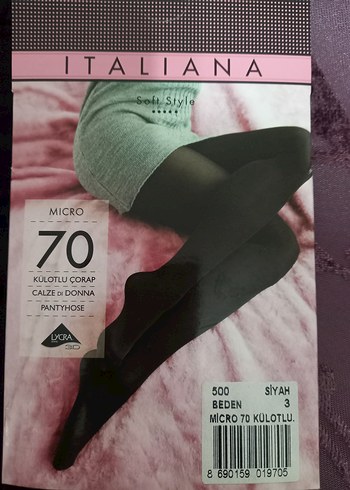 Siyah Desenli Külotlu Çorap - Görsel 2