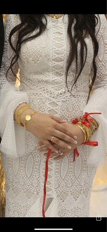 Beyaz abiye elbise - Görsel 3