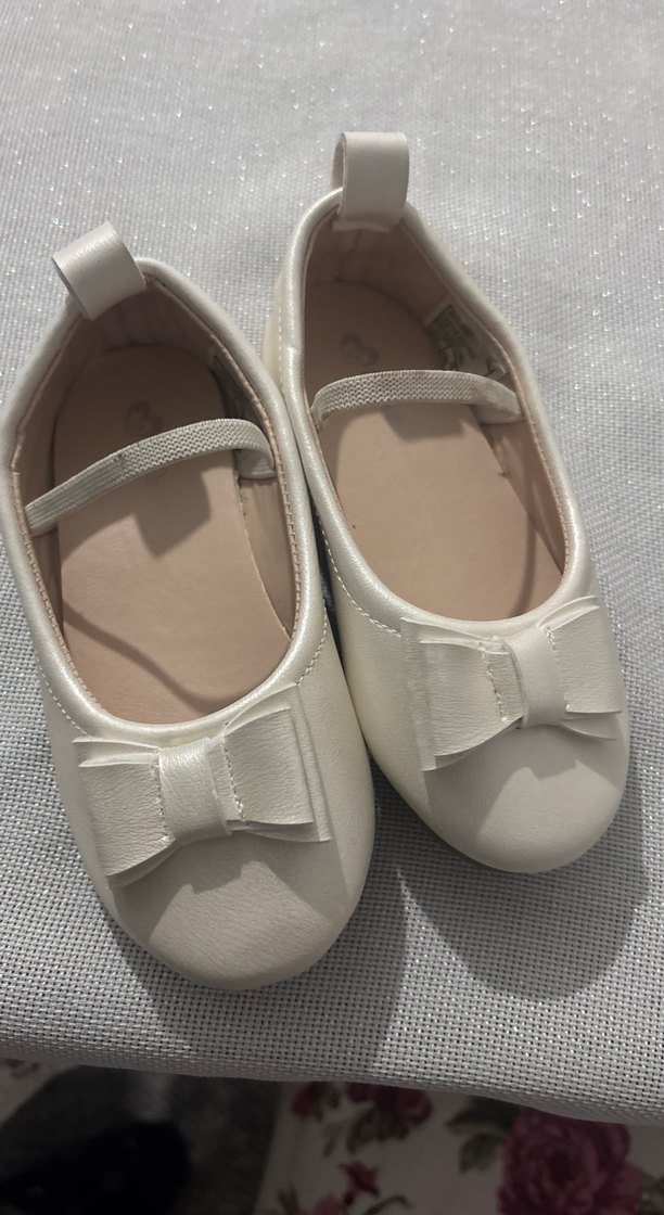 Kız Çocuk Beyaz Tokalı Babet - Görsel 5