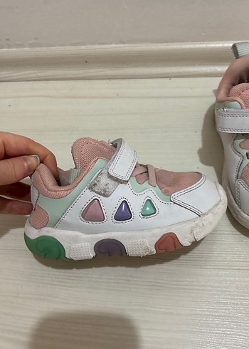 Kız Çocuk Pembe Cırtcırtlı Spor Ayakkabı - Görsel 5
