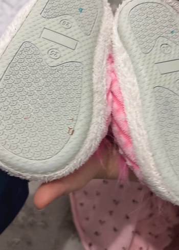 Kızlar için Pembe Peluş Sıcak Ev Terliği - Görsel 6