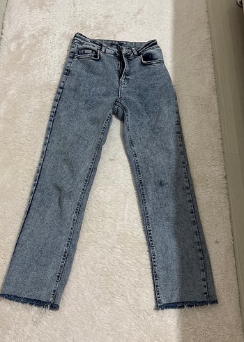 Diğer Yuksek Bel Acik Mavi Denim Jean