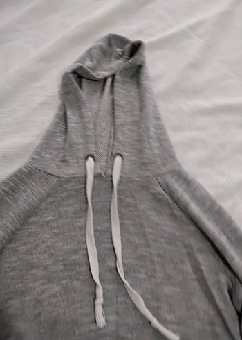 s Beden Gri Kadın Kapüşonlu Salaş Sweatshirt