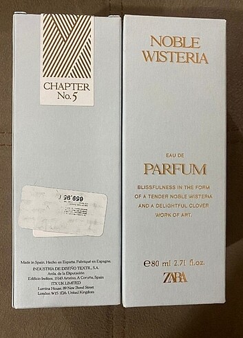 ZARA NOBLE WISTERIA EDP 80 ML×2