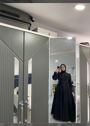 Diğer Siklik Ve Rahatlik Siyah Uzun Tesettur Elbise