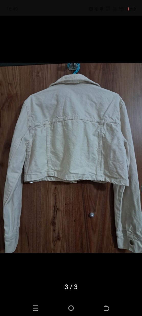 Defacto Düğmeli Mini Denim Ceket - Görsel 3