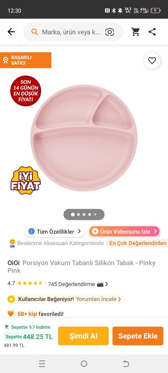 Oioi Bebek Önlüğü ve vakum tabanlı silikon tabağı - Görsel 4