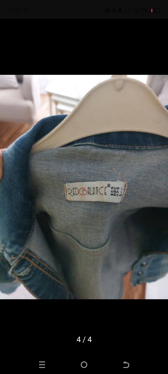 Mavi Düğmeli Kadın Kot Ceket - Görsel 3