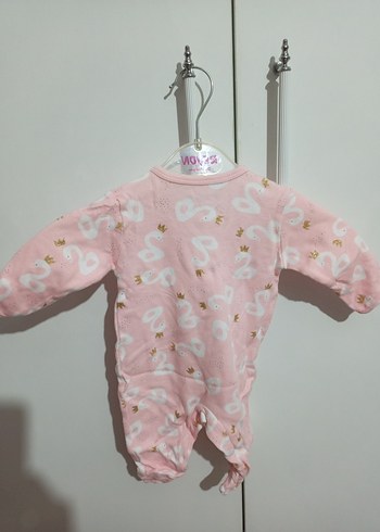 Düğmeli Pembe Bebek Kız Tulum - Görsel 2