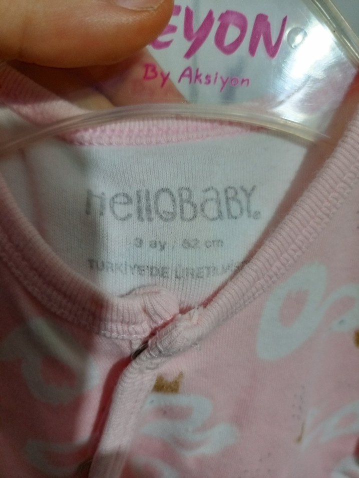 Düğmeli Pembe Bebek Kız Tulum - Görsel 3