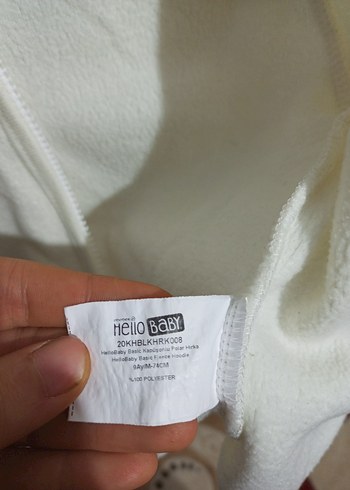 Kız Çocuk Beyaz Kapüşonlu Fermuarlı Ceket - Görsel 3