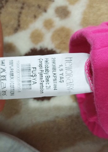 Kız Çocuk Pembe-Gri Triko Tayt - Görsel 3