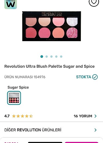 Revolution allık paleti