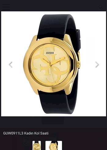 Guess guess siyah kordon gold altın kadın kol saati